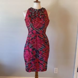 [Fiandaca] Colorful Pattern Sheath Dress - Size 6